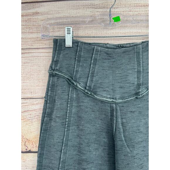 Free People Movement Rough Seam Heavy Weight Leggings Women's Small Green/Gray - Picture 3 of 10
